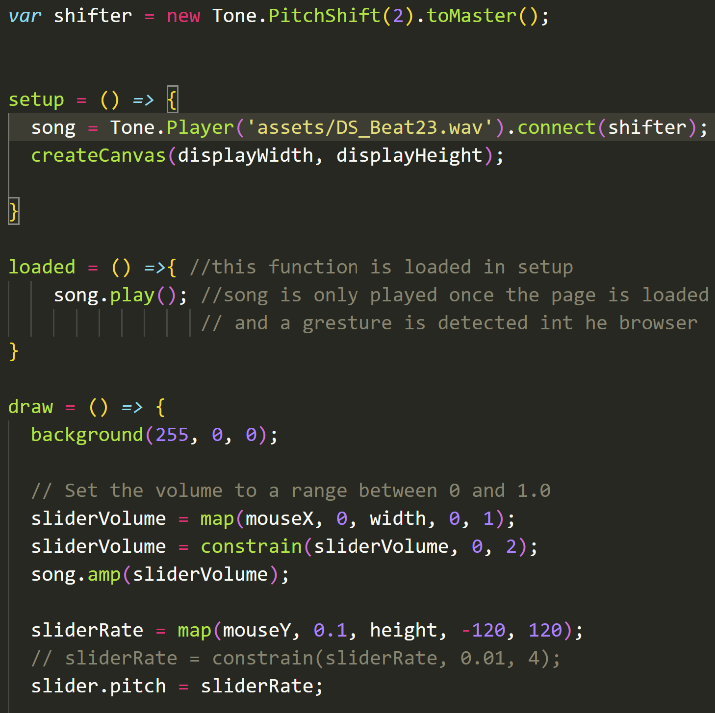 looked up how to modify pitch directly but it doesn't seem to work, perhaps I'm missing something