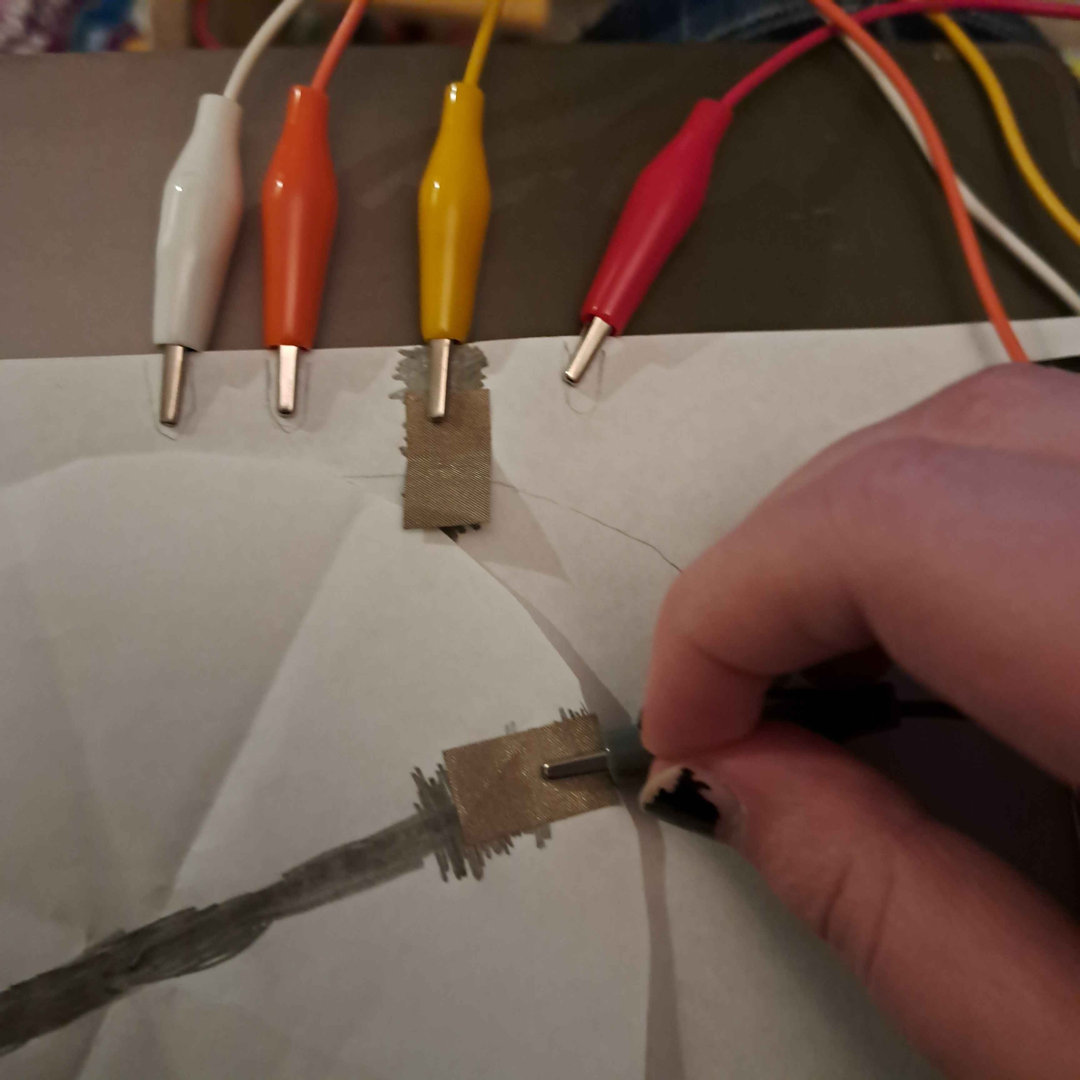 tried adding conductive fabric to see if it helped