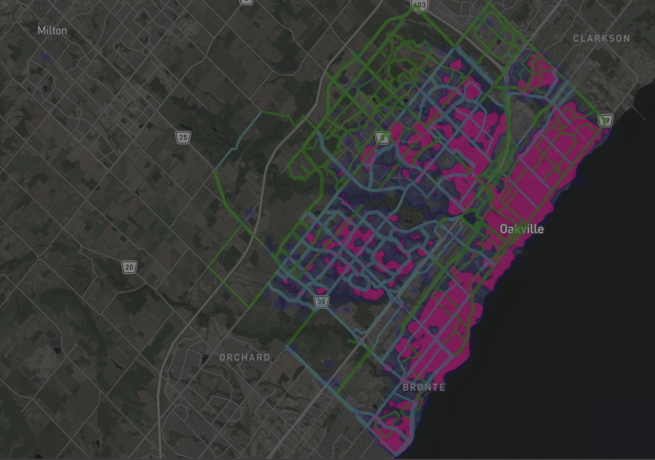 bivariate map on satellite view
