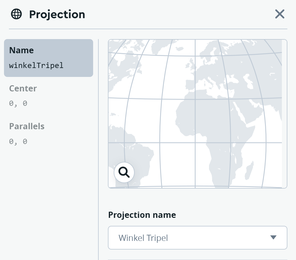 the projection I used to get the most accurate map